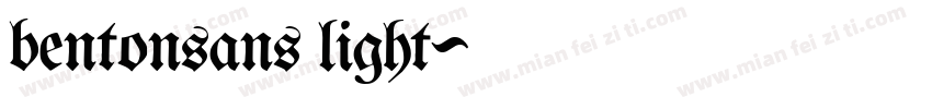 bentonsans light字体转换